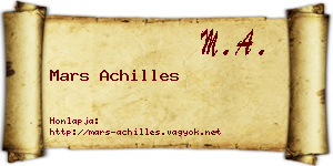 Mars Achilles névjegykártya